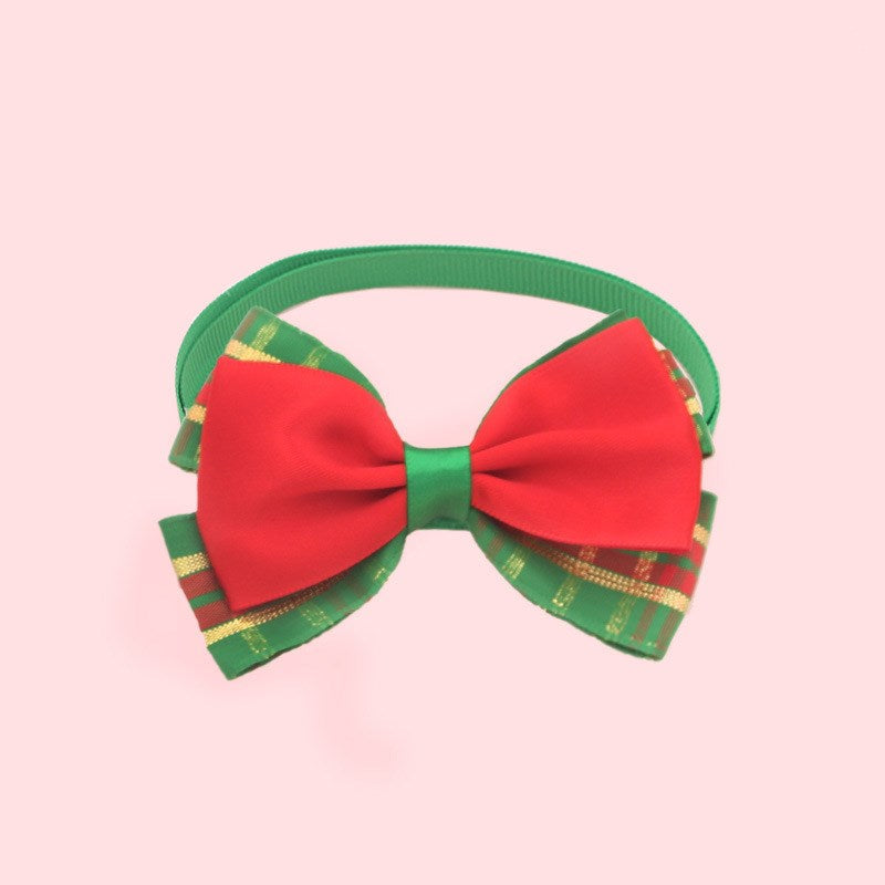 Holiday Adjustable Dog Collar with Bow Tie