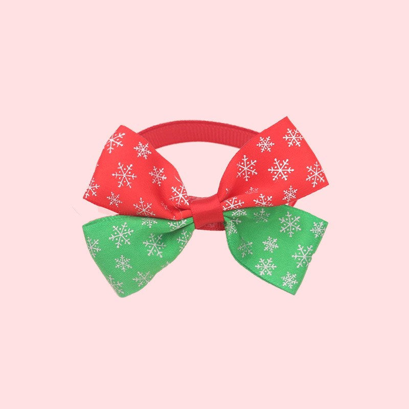 Holiday Adjustable Dog Collar with Bow Tie