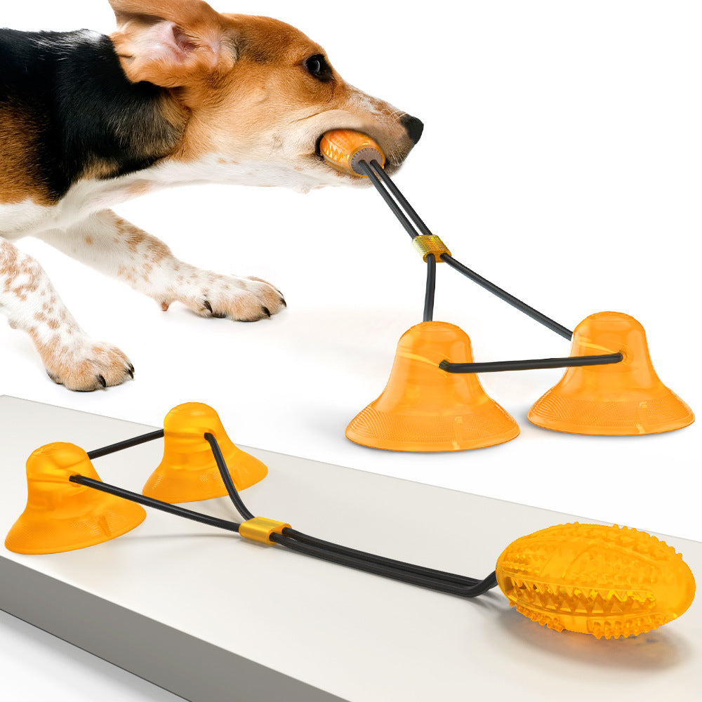 Yellow Rubber Dog Toy Set