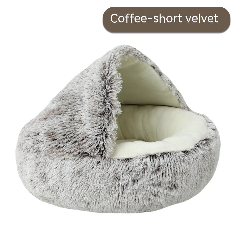 Semi-Enclosed Cave Bed for Small Dogs