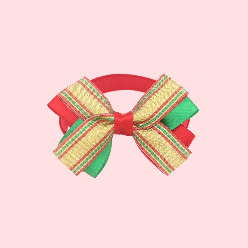Holiday Adjustable Dog Collar with Bow Tie