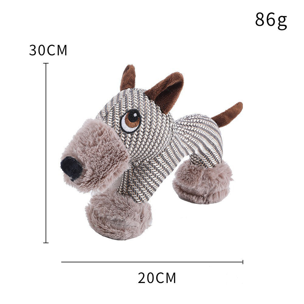 Large Squeaky Plush Dog Toy Puppy & Monkey
