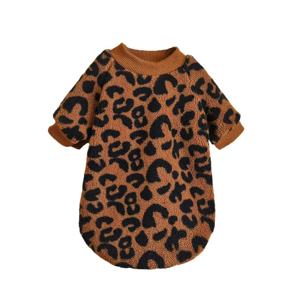 Leopard Print Dog Sweater in Five Sizes