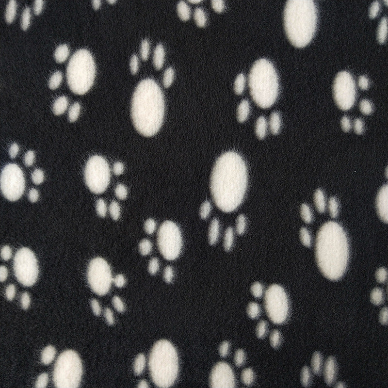 Dog Double-Sided Fleece Blanket with Paw Print