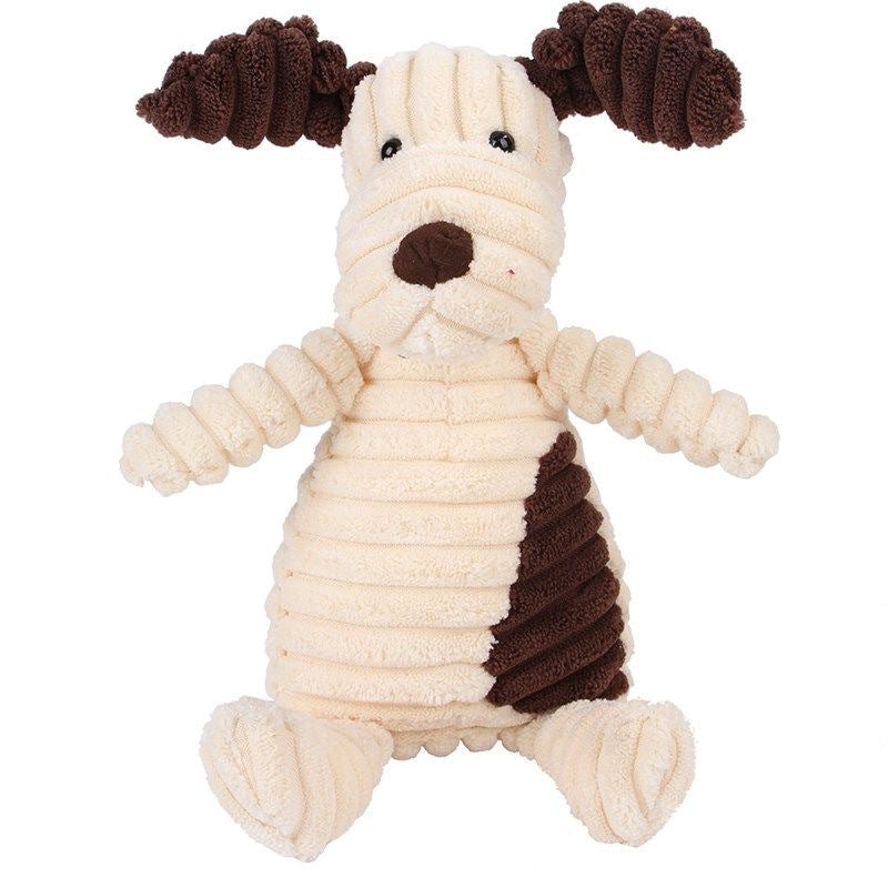 Plush Squeaky Dog Toy with Multiple Animal Designs