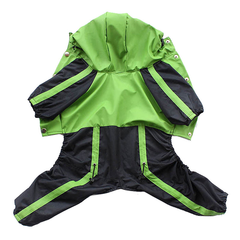 Dog Raincoat with Reflective Trim in Bright Colors