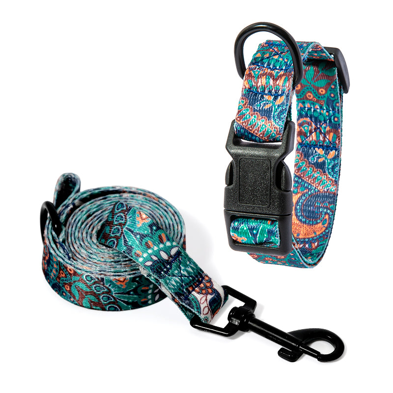 Dog Collar with Leash in Multiple Styles
