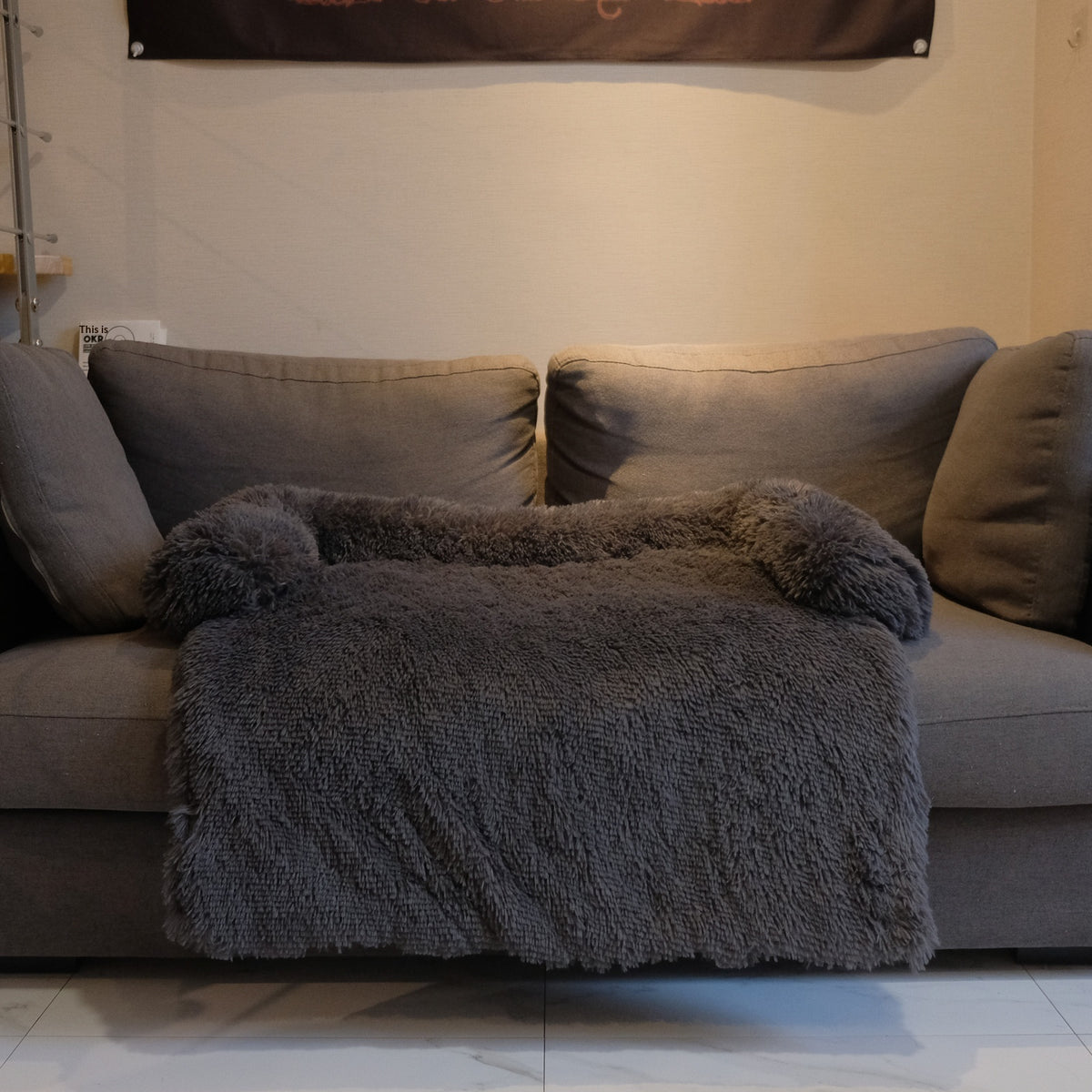 Dog Bed in Light Grey and Grey