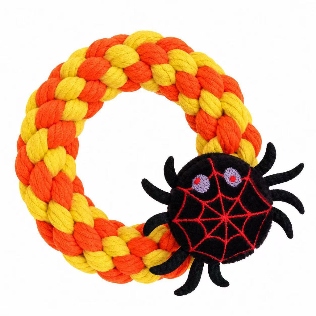 Halloween Tug Of War Spider Plush Dog Toy