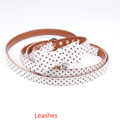 Polka Dot Dog Collar and Leash Set