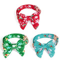 Pure Cotton Dog Necklace Christmas Flower Color Removable Bow Tie Pet Neck Ring