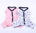 Cozy Dog Pajamas in Leaves and Pink