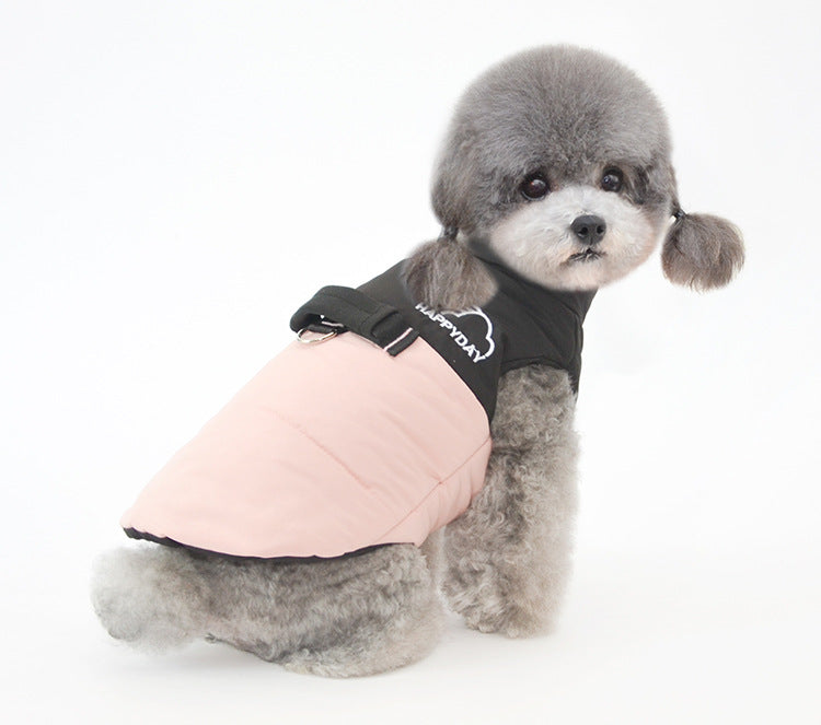 Warm Winter Dog Coat in Pink, Yellow, Red, and Blue
