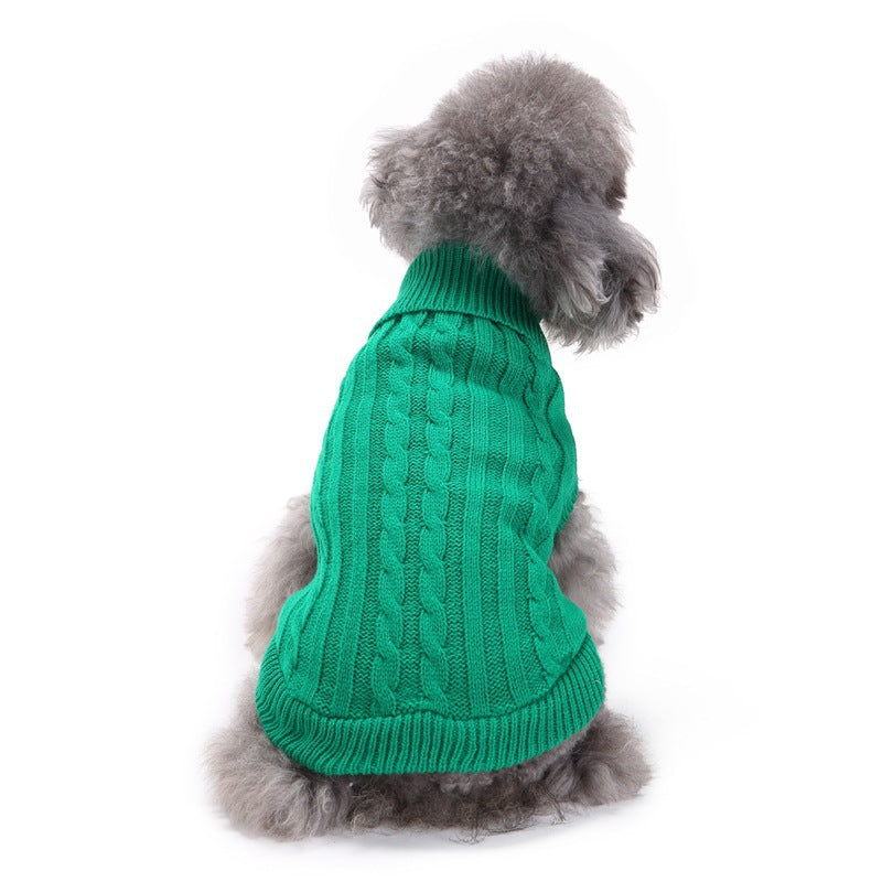 Colorful Knit Pullover Dog Sweater