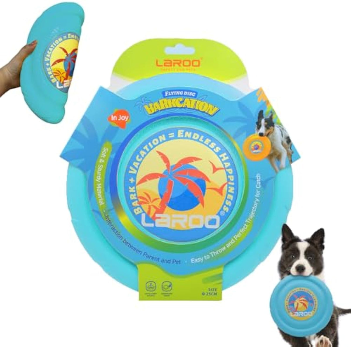 Durable Flying Disc for Dogs in Blue and Yellow