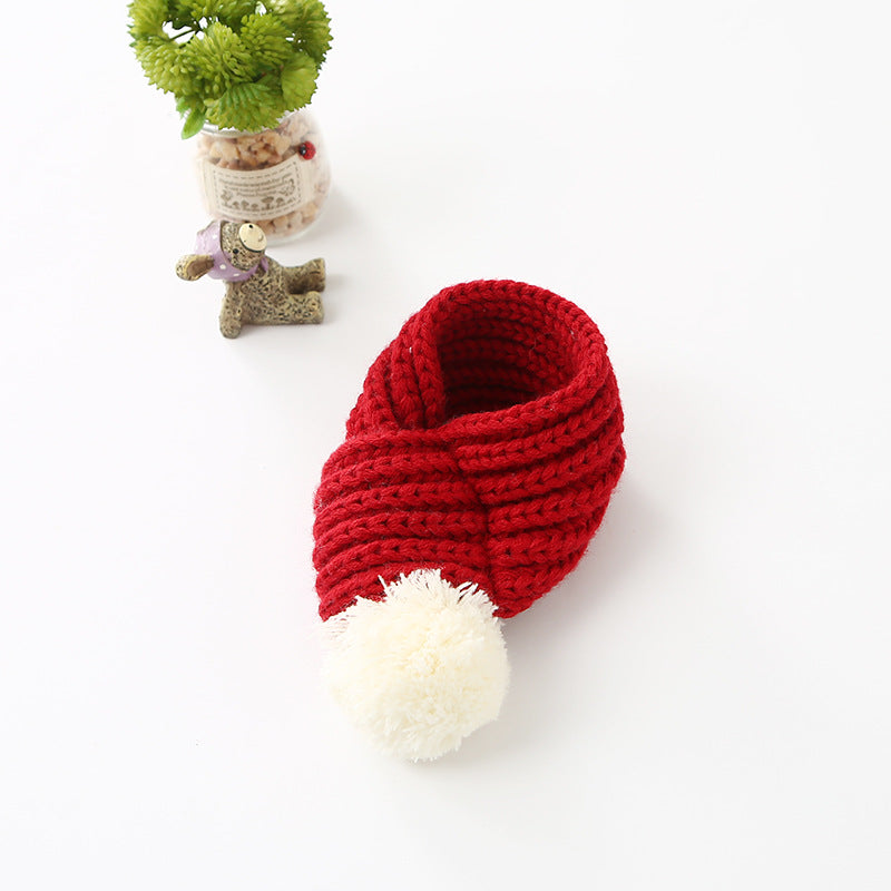 Wool Scarf in Red and Green