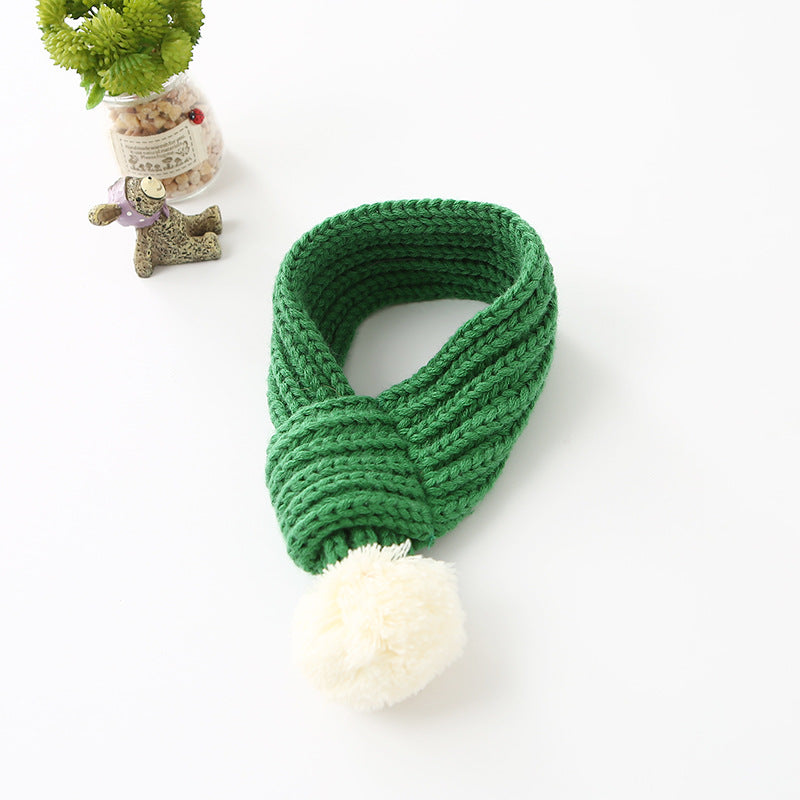 Wool Scarf in Red and Green