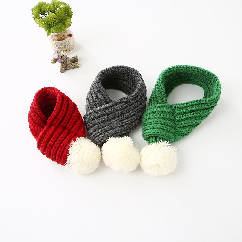 Wool Scarf in Red and Green