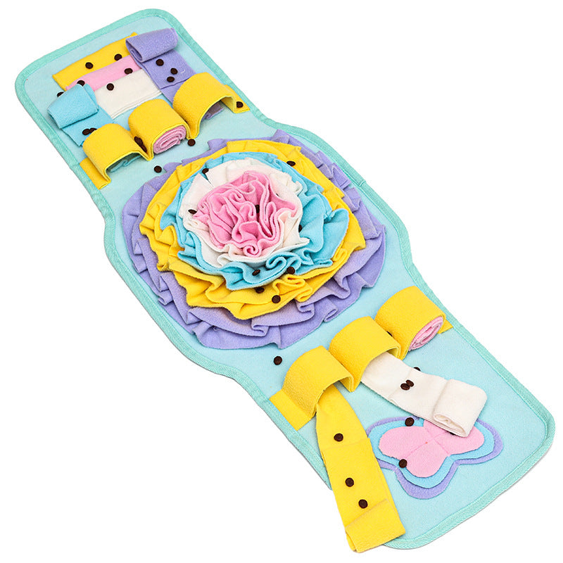 Sniff Mat Dog Training Pad in Yellow and Blue