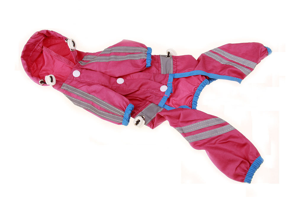 Lightweight Dog Raincoat with Reflective Strips
