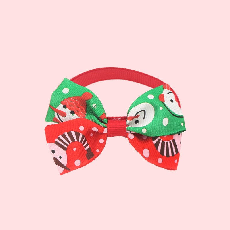 Holiday Adjustable Dog Collar with Bow Tie