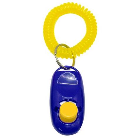 Dog Clicker Training Tool with Keyring and Wrist Strap
