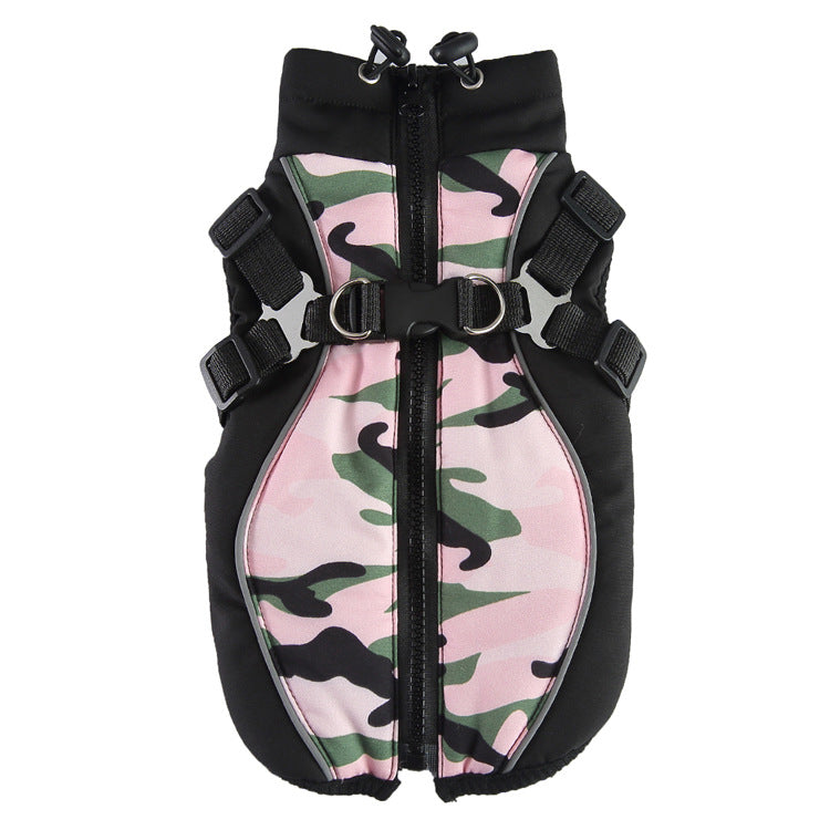 Dog Winter Coat with Breast Collar and Leash