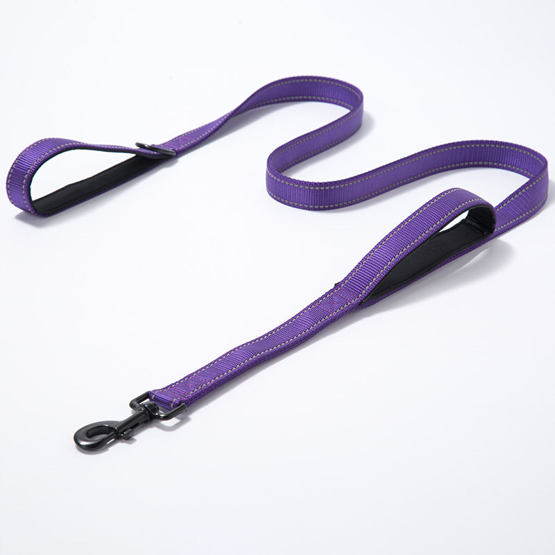 Double Thickened Reflective Nylon Leash for Dogs