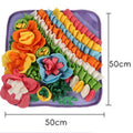 Slow Feeder Sniffing Mat Blanket in Blue, Brown, Purple