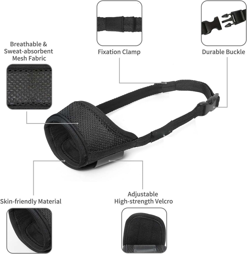Soft Mesh Dog Muzzle with Front Opening