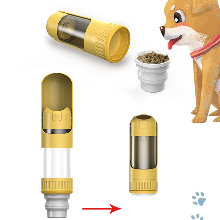 Portable Water Bottle with Bowl for Dog Travel