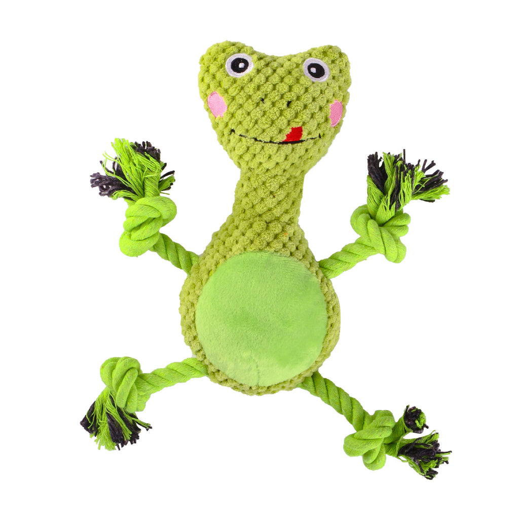 Dog Chew Toy Plush Squeaky Paper Toy with Animal Designs