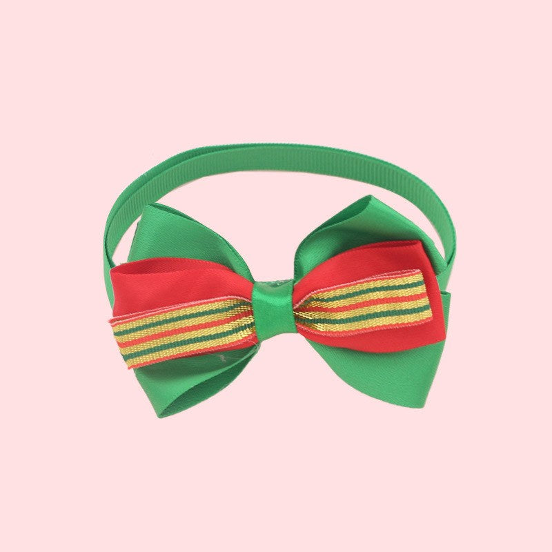 Holiday Adjustable Dog Collar with Bow Tie