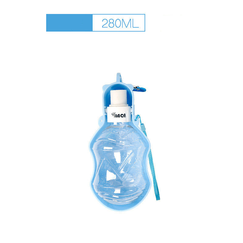 Portable Water Bottle for Dogs in Blue and Pink