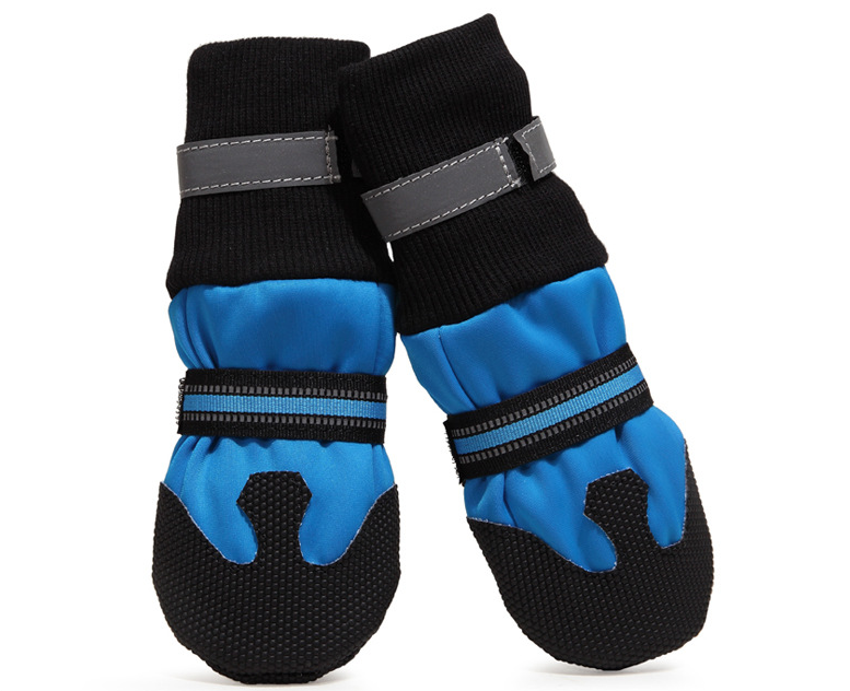 Waterproof Boots for Large and Medium Dogs in Rose Red and Blue