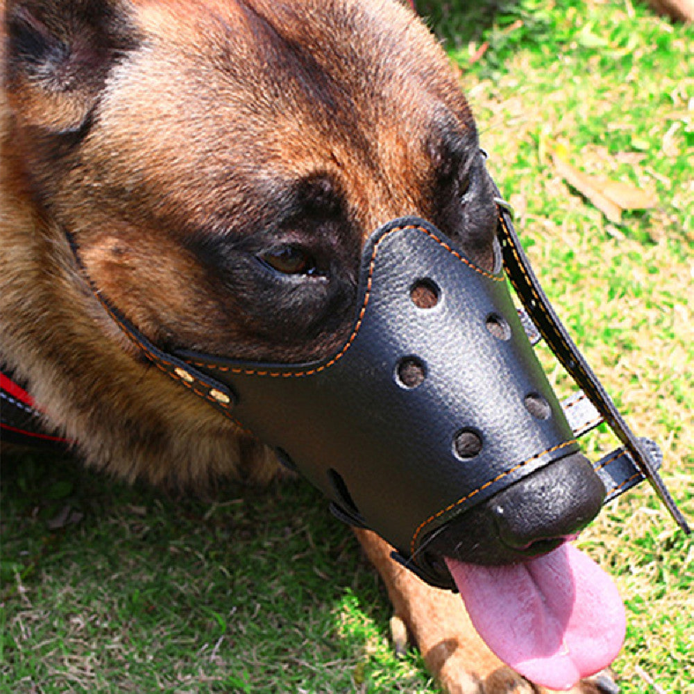 Adjustable Dog Muzzle in Black and Pink