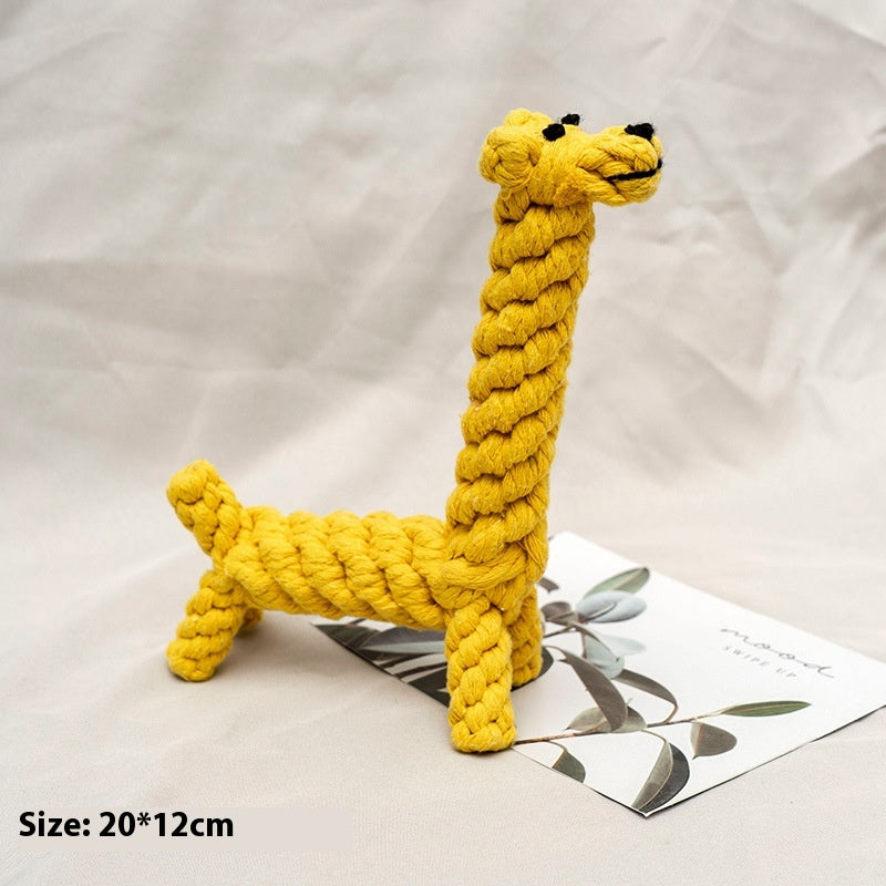 Rope Chew Toy With Knotted Animal Shapes