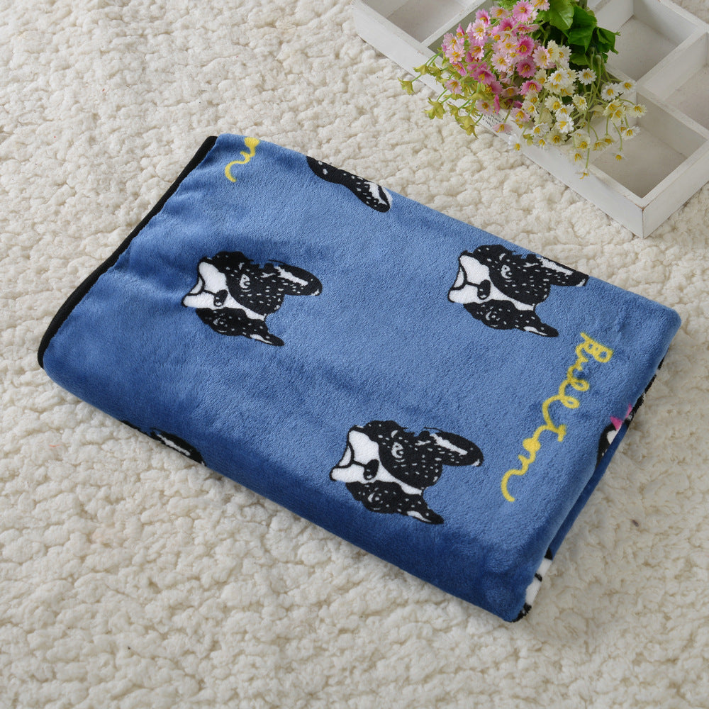 Coral Fleece Dog Blanket in Multiple Colors