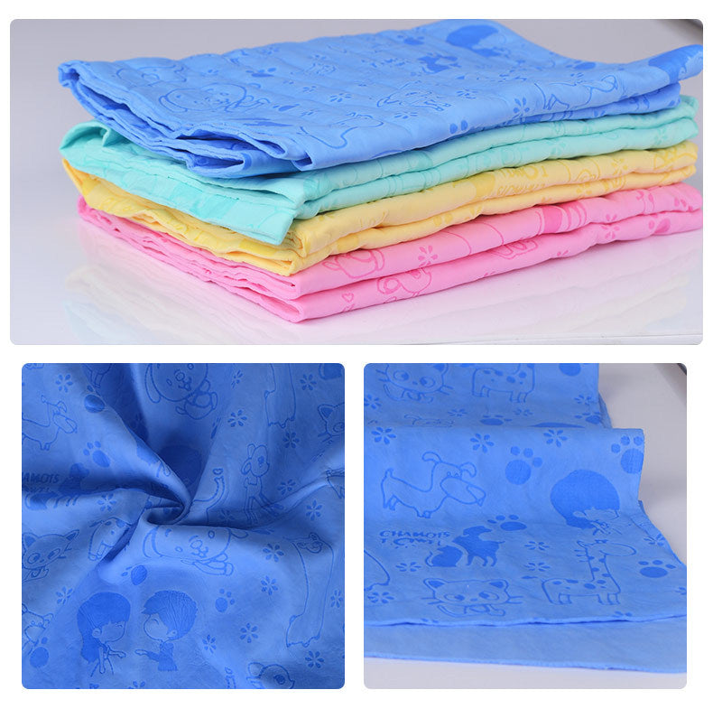Deerskin Microfiber Dog Towel in Navy, Green, Pink and Yellow