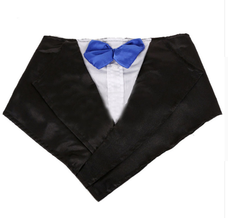 Wedding Tuxedo Triangle Scarf for Large Dogs