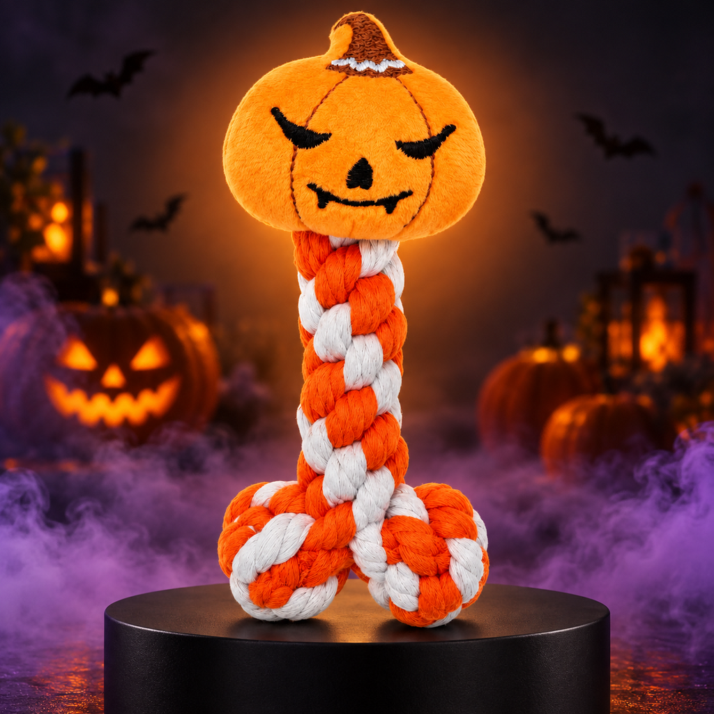 Halloween Tug Of War Spider Plush Dog Toy