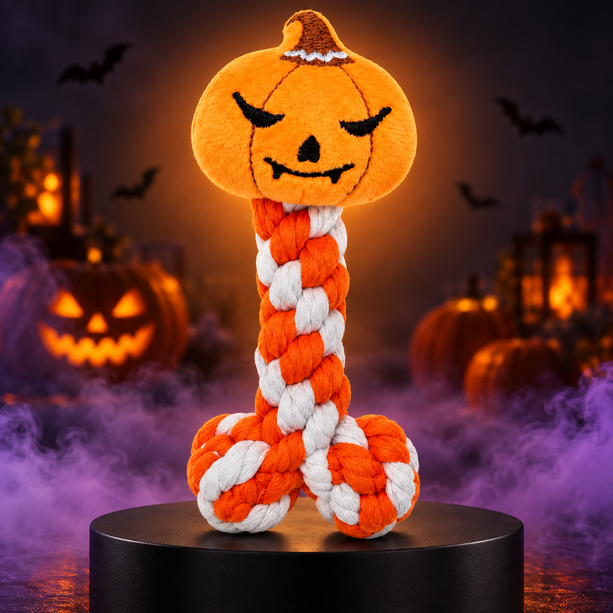 Halloween Tug Of War Spider Plush Dog Toy