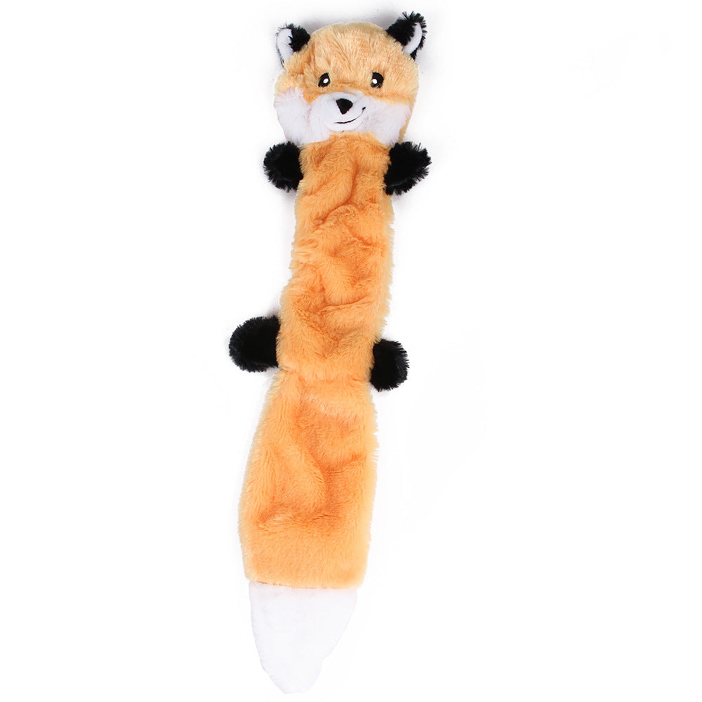 Dog Chew Toy Plush Squeaky Paper Toy with Animal Designs