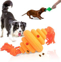 Rubber Chew Toy with Rope for Dogs in Yellow and Green