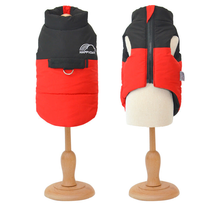 Warm Winter Dog Coat in Pink, Yellow, Red, and Blue