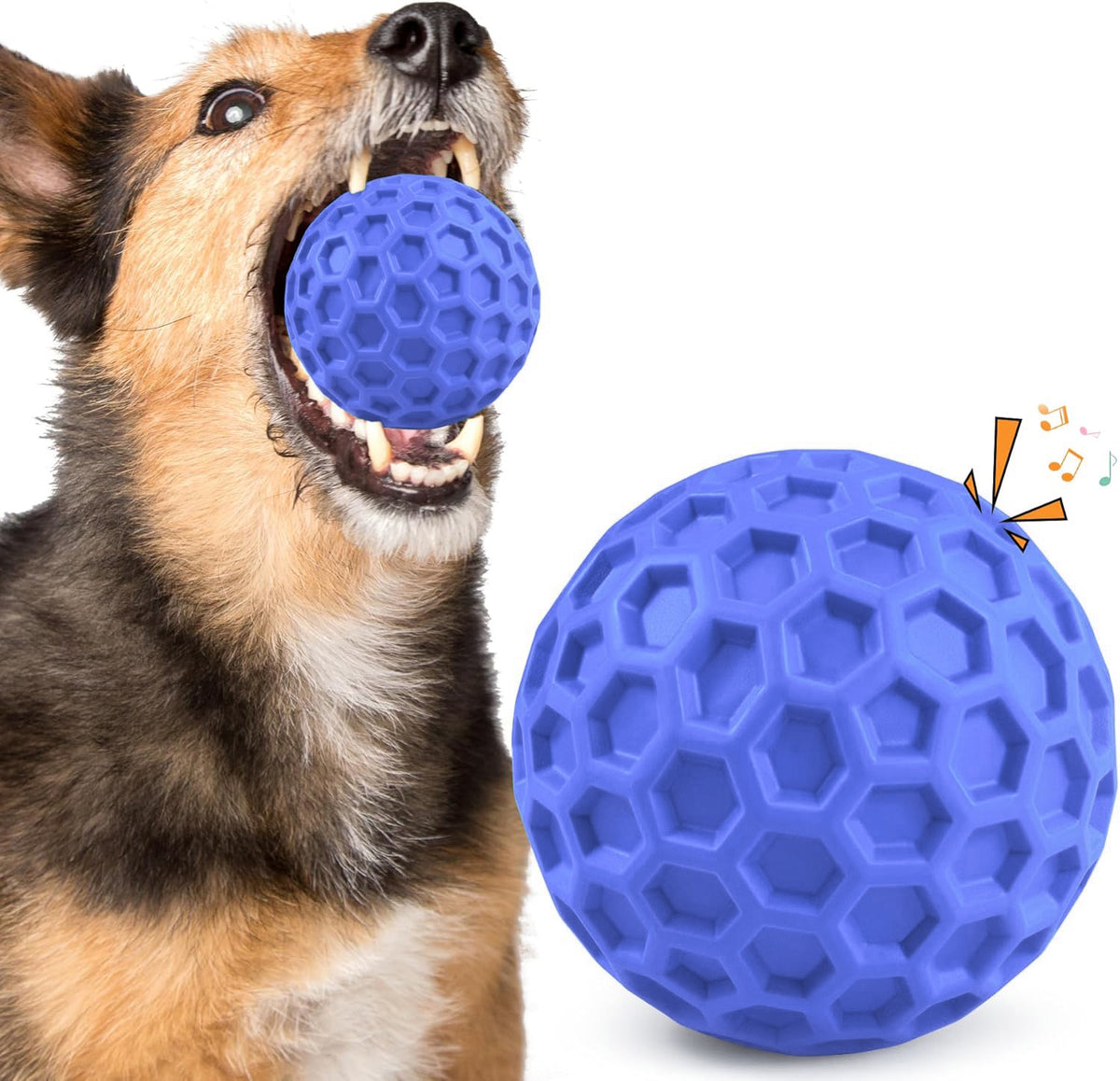 Squeaky Balls for Aggressive Chewers, Two Sizes