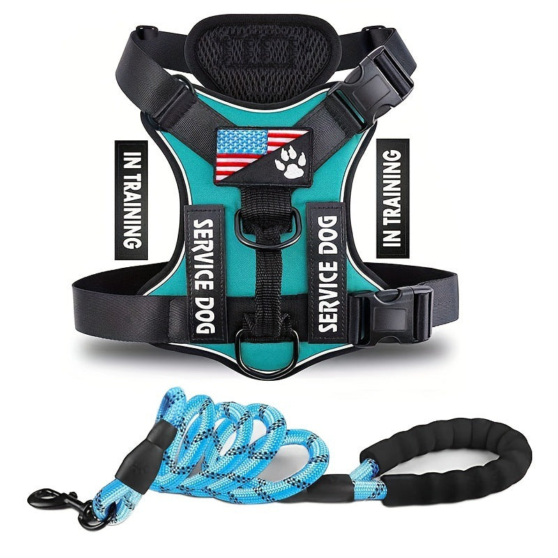Chest Plate Dog Harness Leash in 7 Colors