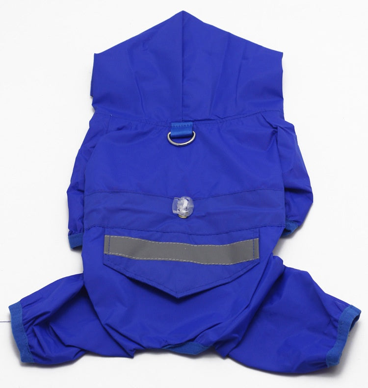 Four-Leg Hooded Dog Raincoat