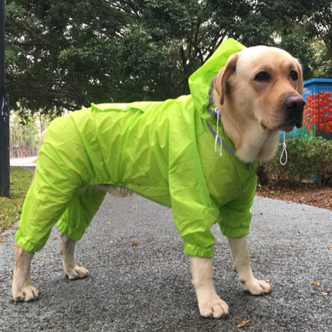 Waterproof Raincoat for Extra Large Dogs in Yellow and Camo