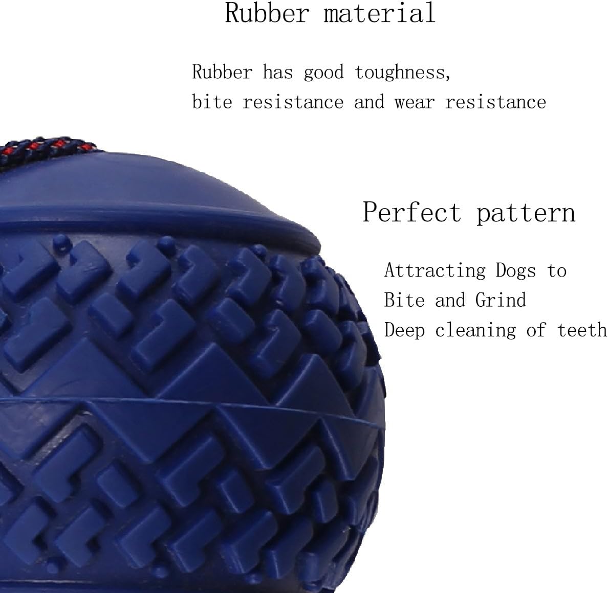 Ball Rope Toy for Small and Medium Dogs in Blue and Red